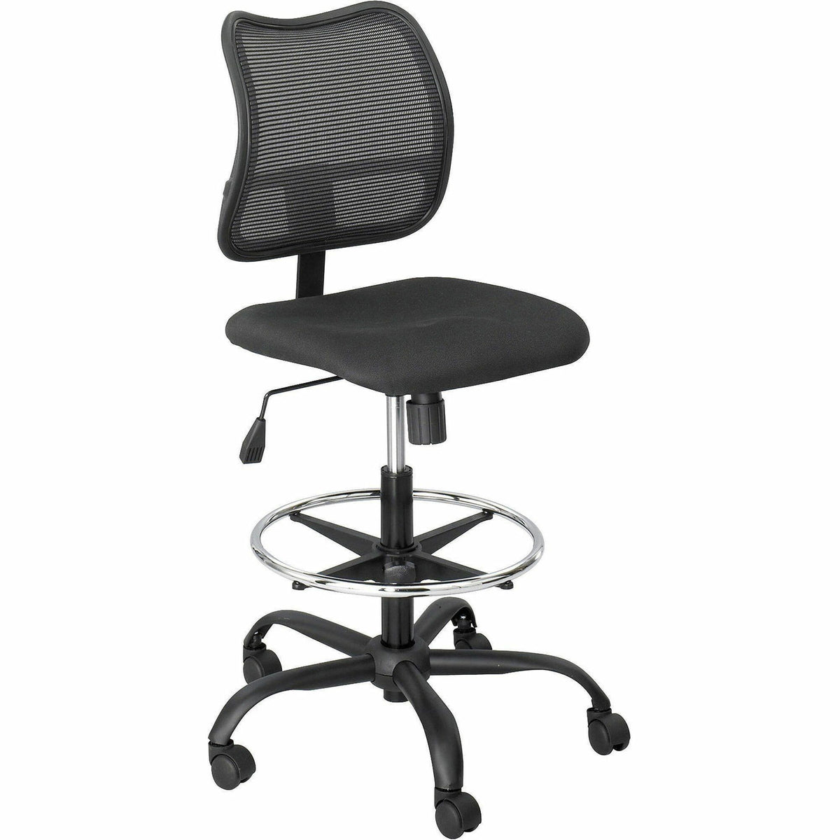 Safco Vue Extended Height Mesh Chair - Black Seat Color - Polyester Seat Material - Nylon Back Material - 5-star Base - 