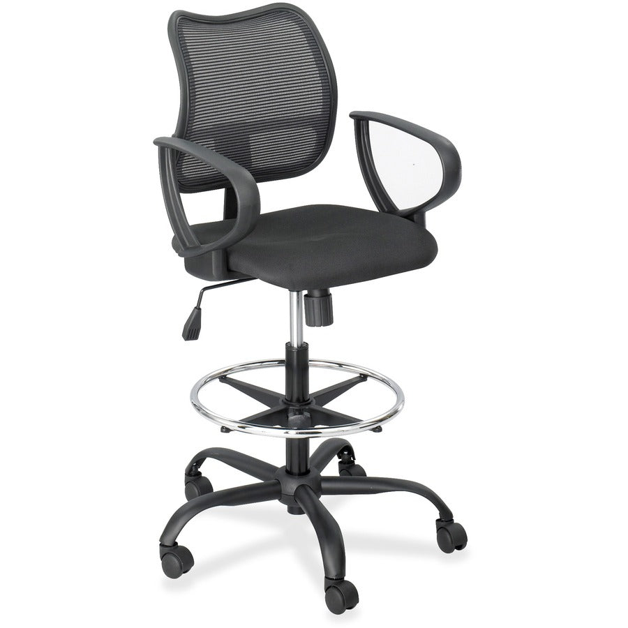 Safco Vue Extended Height Mesh Chair - Black Seat Color - Polyester Seat Material - Nylon Back Material - 5-star Base - 