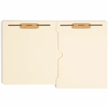 Smead Straight Tab Cut Letter Recycled Fastener Folder - 8 1/2" x 11" - 2 x 2B Fastener - 1 Pocket - 11 pt. - 2 Plys - M