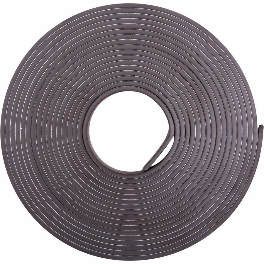 Zeus Magnetic Tape - 15 ft Length x 0.50" Width - Black - Adhesive Backing - Dispenser Included - Cutter Edge Dispenser 