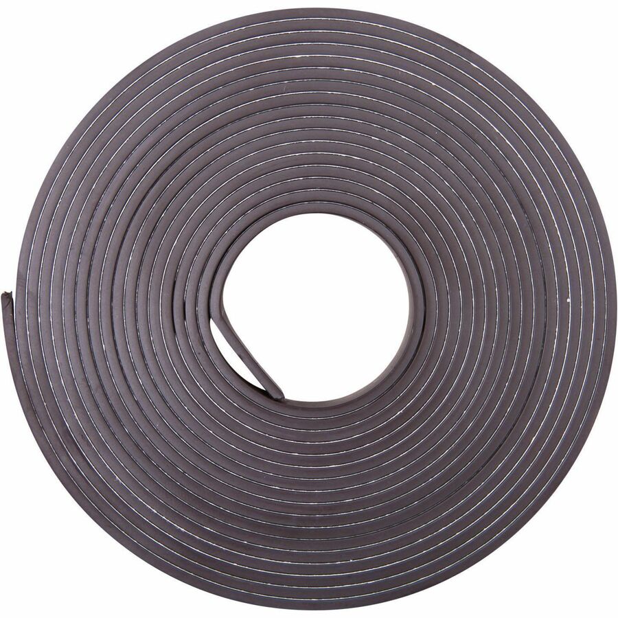 Zeus Magnetic Tape - 15 ft Length x 0.50" Width - Black - Adhesive Backing - Dispenser Included - Cutter Edge Dispenser 