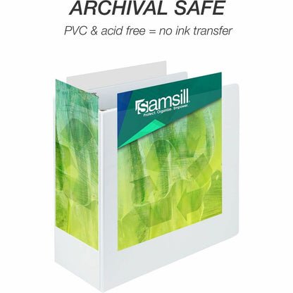 Samsill Earth's Choice Plant-based Durable View Binder - 5" Binder Capacity - Letter - 8 1/2" x 11" Sheet Size - 1070 Sh