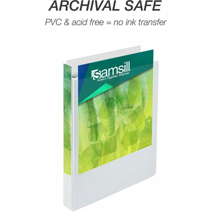 Samsill Earth's Choice Plant-based Durable View Binder - 1" Binder Capacity - Letter - 8 1/2" x 11" Sheet Size - 225 She