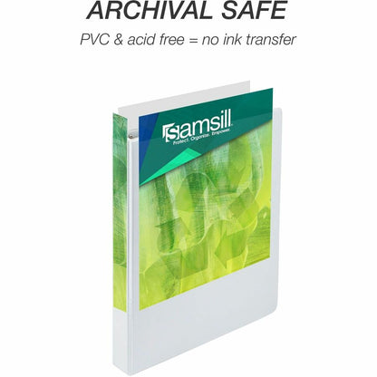 Samsill Earth's Choice Plant-based Durable View Binder - 1" Binder Capacity - Letter - 8 1/2" x 11" Sheet Size - 225 She