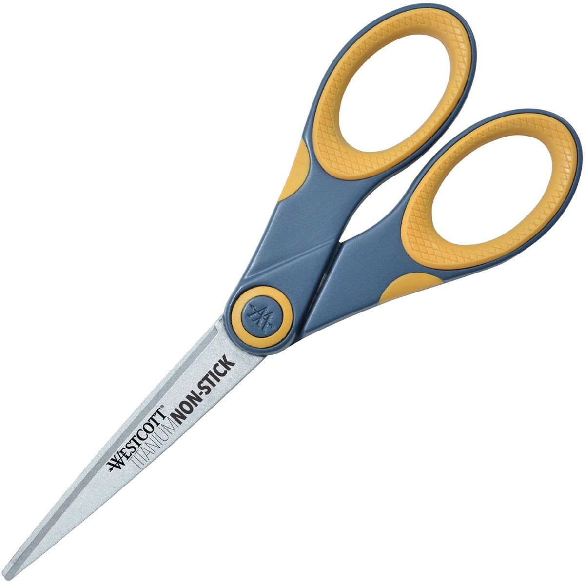 Westcott 7" Titanium Bonded Non-stick Scissors - 7" Overall Length - Straight-left/right - Titanium - Pointed Tip - Yell