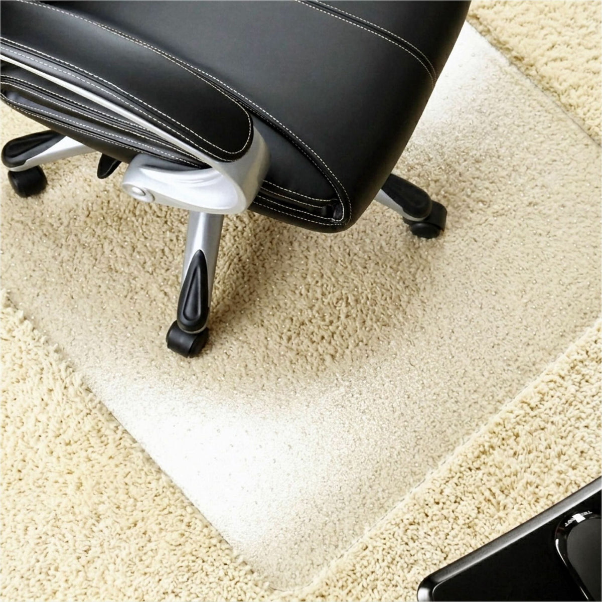 Floortex Polycarbonate Rectangular Chair Mat for Carpets over 1/2" - 35" x 47" - Carpeted Floor, Floor, Home, Office, Ca
