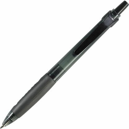 Integra Easy Click Retractable Ballpoint Pen - Medium Pen Point - Retractable - Black Ink - Black Barrel - 12 / Dozen