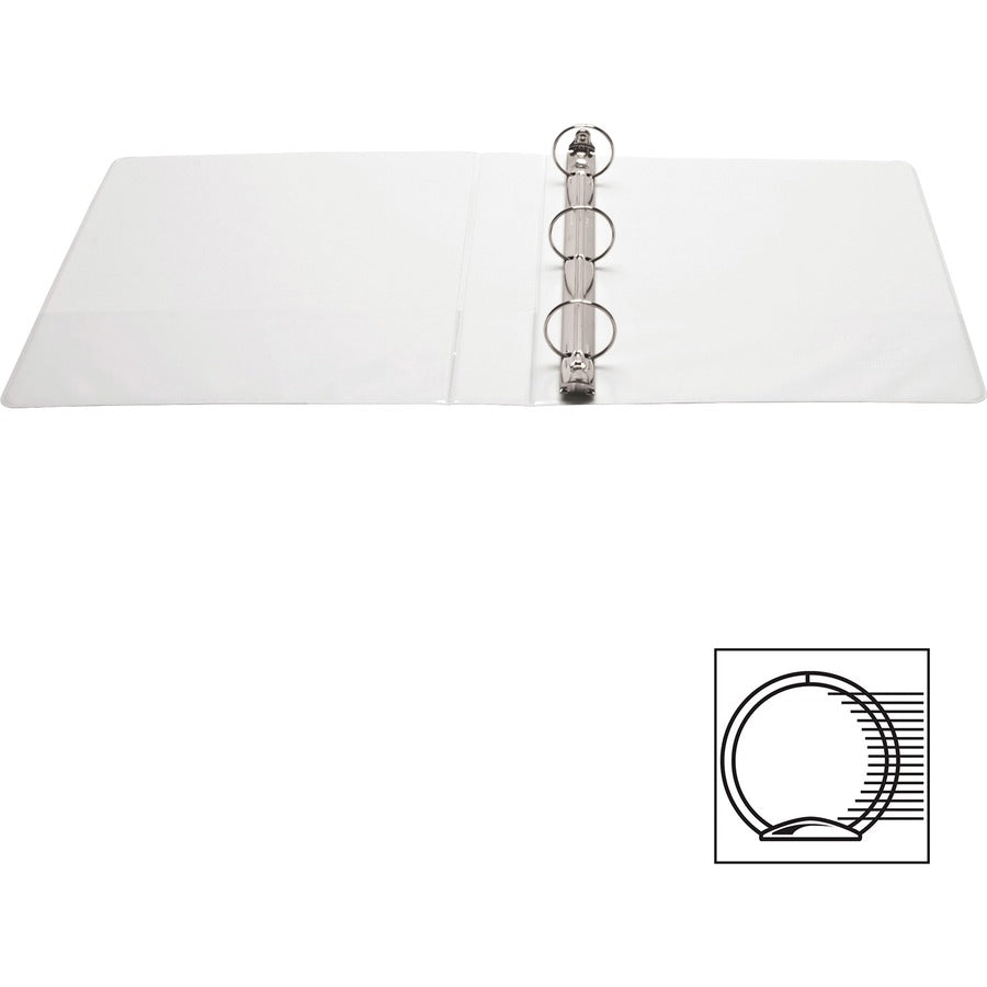 Business Source Round-ring View Binder - 1 1/2" Binder Capacity - Letter - 8 1/2" x 11" Sheet Size - 350 Sheet Capacity 