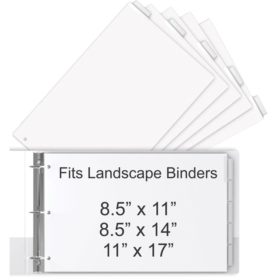 EasyFit 5-Tab Legal Size Index Dividers - 5 x Divider(s) - 5 Tab(s) - 5 Tab(s)/Set - 8.5" Divider Width x 14" Divider Le
