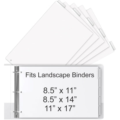 EasyFit 5-Tab Legal Size Index Dividers - 5 x Divider(s) - 5 Tab(s) - 5 Tab(s)/Set - 8.5" Divider Width x 14" Divider Le