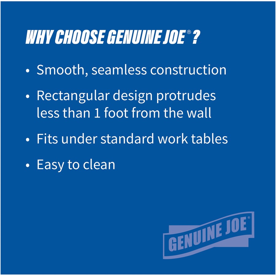 Genuine Joe 23 Gallon Recycling Container - 23 gal Capacity - Rectangular - 30" Height x 22.5" Width x 11" Depth - Blue,