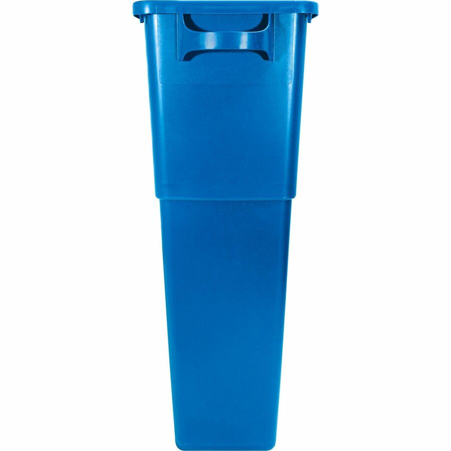 Genuine Joe 23 Gallon Recycling Container - 23 gal Capacity - Rectangular - 30" Height x 22.5" Width x 11" Depth - Blue,