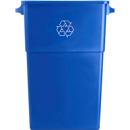 Genuine Joe 23 Gallon Recycling Container - 23 gal Capacity - Rectangular - 30" Height x 22.5" Width x 11" Depth - Blue,