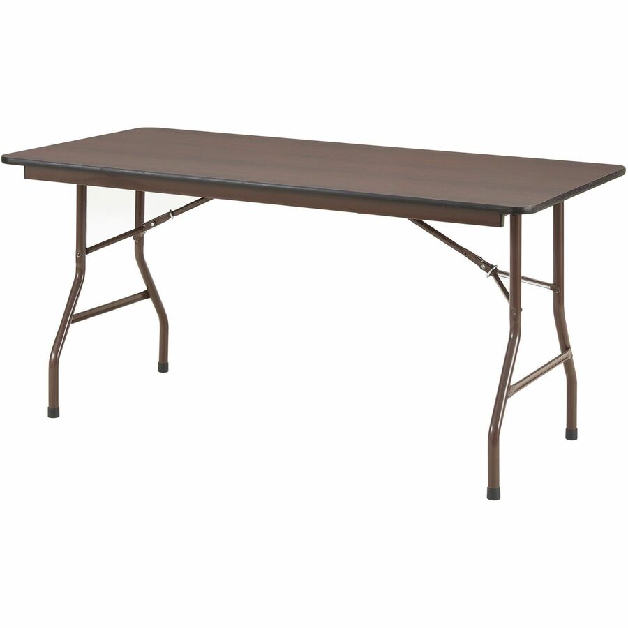 Lorell Economy Folding Table - Melamine Rectangle Top - 500 lb Capacity - 1 Each