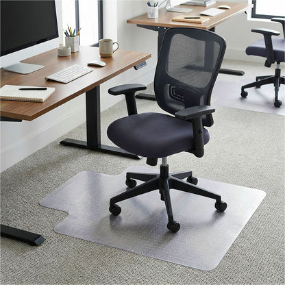 Lorell Lipped Chair Mat for Low-Pile Carpet - 36" x 48" - Carpeted Floor - 36" Width x 48" Depth x 0.086" Thickness - 1 