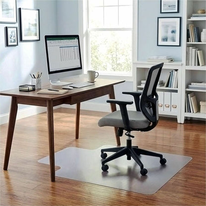 Lorell Lipped Chair Mat for Hard Floors - 45" x 53" - Hard Floor, Wood Floor, Vinyl Floor, Tile Floor - 1 Each