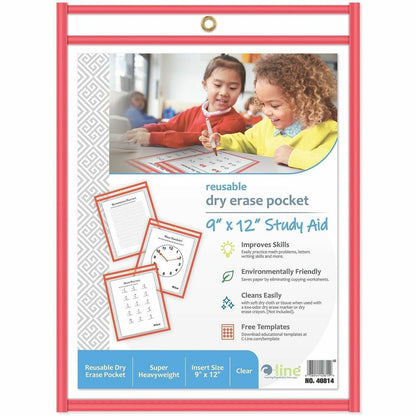 C-Line Letter Storage Folder - 8 1/2" x 11" - Red - 30 / Box