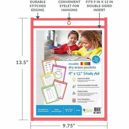 C-Line Letter Storage Folder - 8 1/2" x 11" - Red - 30 / Box