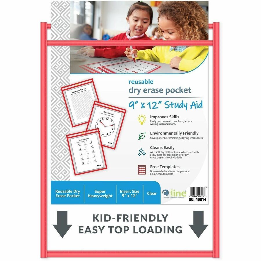 C-Line Letter Storage Folder - 8 1/2" x 11" - Red - 30 / Box