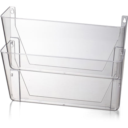 Officemate Mountable Wall File - 10.62" Height x 13" Width x 4.12" Depth - Clear - Plastic - 1 Box