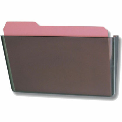 Officemate 21431 File Holder, Wall Mountable, Letter Size, Hortizontal, Smoke - Horizontal - 7" Height x 13" Width x 4.1