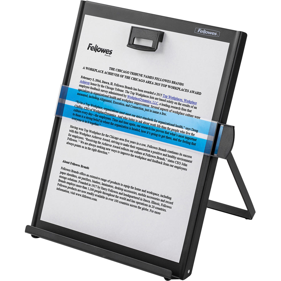 Fellowes Metal Copyholder - 11.4" Height x 10.6" Width x 8.4" Depth - Black - Metal