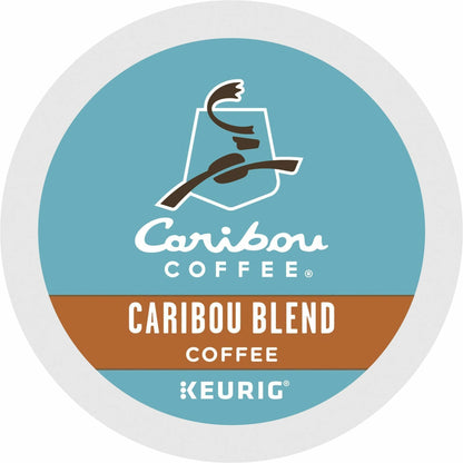 Caribou Coffee® K-Cup Caribou Blend Coffee - Compatible with Keurig Brewer - Regular - Medium - K-Cup - 24 / Box