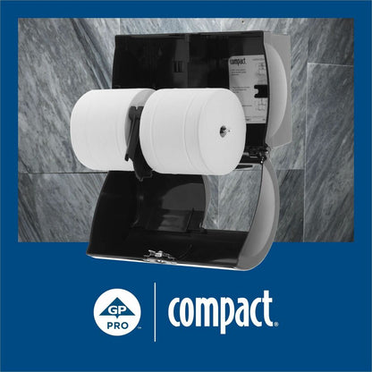 Angel Soft Professional Series Compact Premium Embossed Toilet Paper - 2 Ply - 3.85" Width x 4.05" Length - 750 Sheets/R