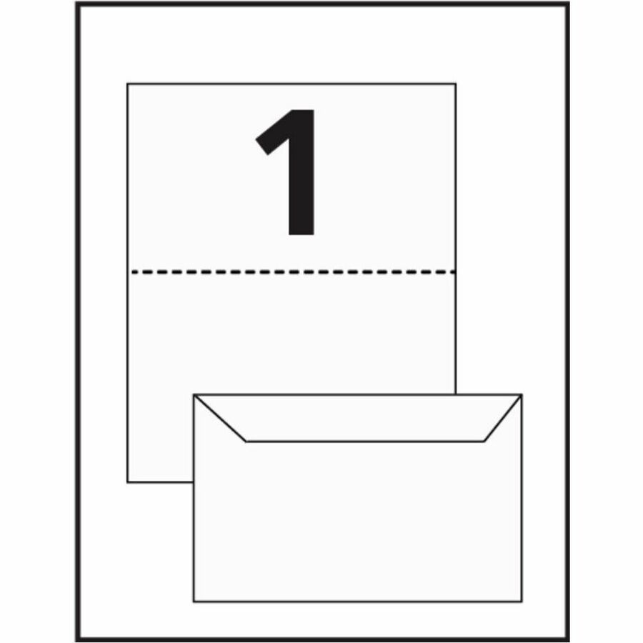 Avery® Half-Fold Greeting Cardsfor Inkjet Printers, 5½" x 8½" - 5 1/2" x 8 1/2" - Matte - Pre-scored, Printable, Double-