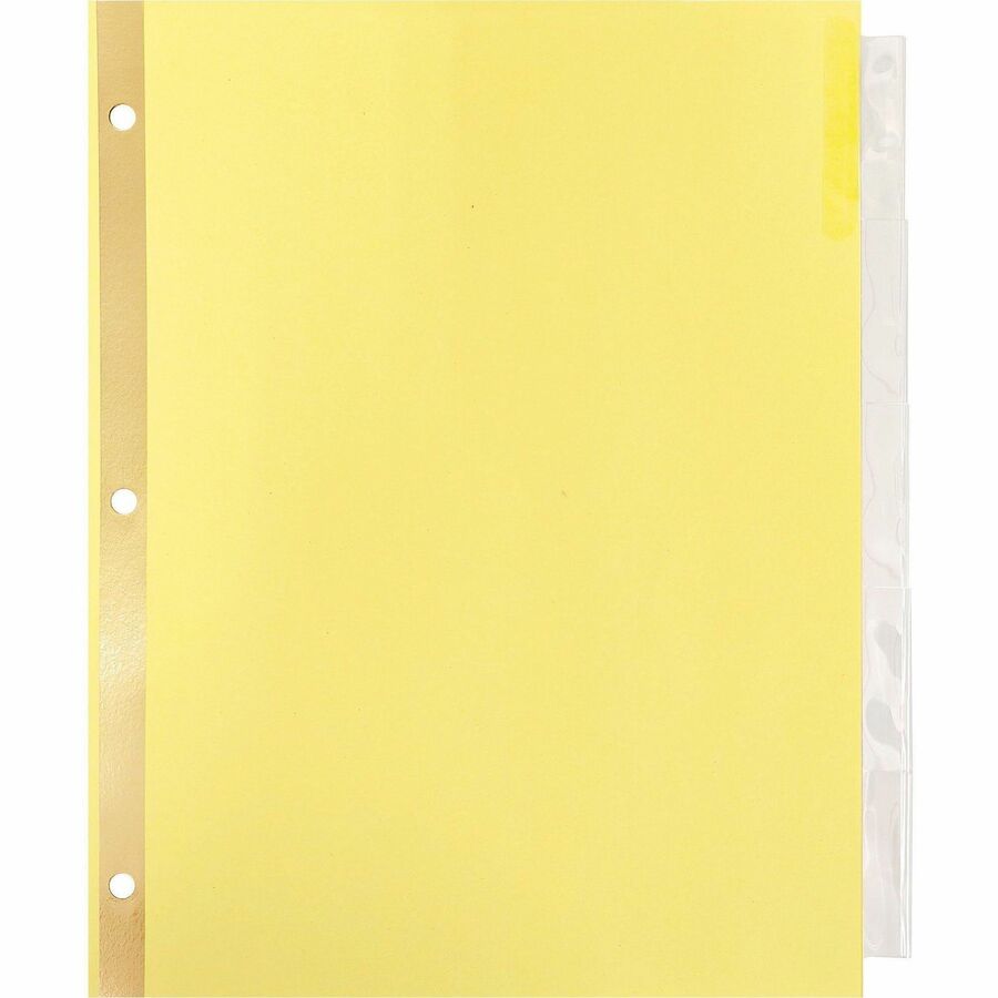 Business Source Insertable 5-Tab Ring Binder Indexes - 5 x Divider(s) - 5 Tab(s)/Set - 2" Tab Width - 8.5" Divider Width