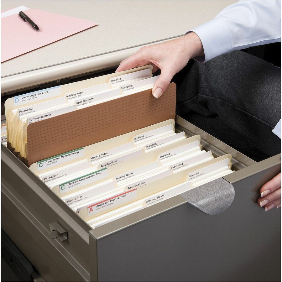 Smead Easy Grip Straight Tab Cut Legal Recycled File Pocket - 8 1/2" x 14" - 5 1/4" Expansion - Redrope - 10 / Box