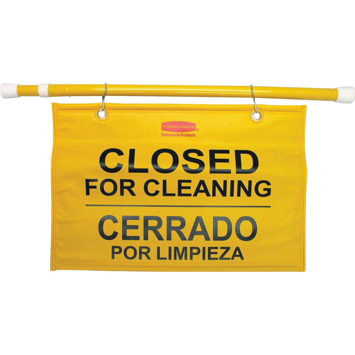 Rubbermaid Commercial Multilingual Closed for Cleaning Safety Sign - English, French, Spanish - Print/Message "Closed fo