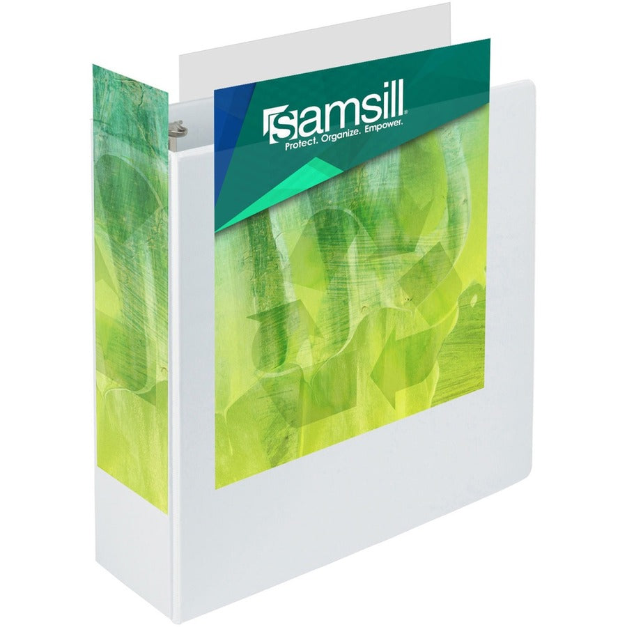 Samsill Earth's Choice Plant-based Durable View Binder - 4" Binder Capacity - Letter - 8 1/2" x 11" Sheet Size - 675 She