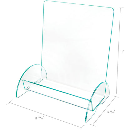 Deflecto Magazine-size Euro-style Docuholder - Support 9.25" x 3.25" Media - 11" Height x 9.8" Width x 6.3" Depth - Acry