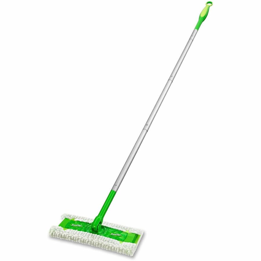 Swiffer Professional Sweeper - 10" Width Head - Swivel Head, Lightweight - Green - 3 / Carton