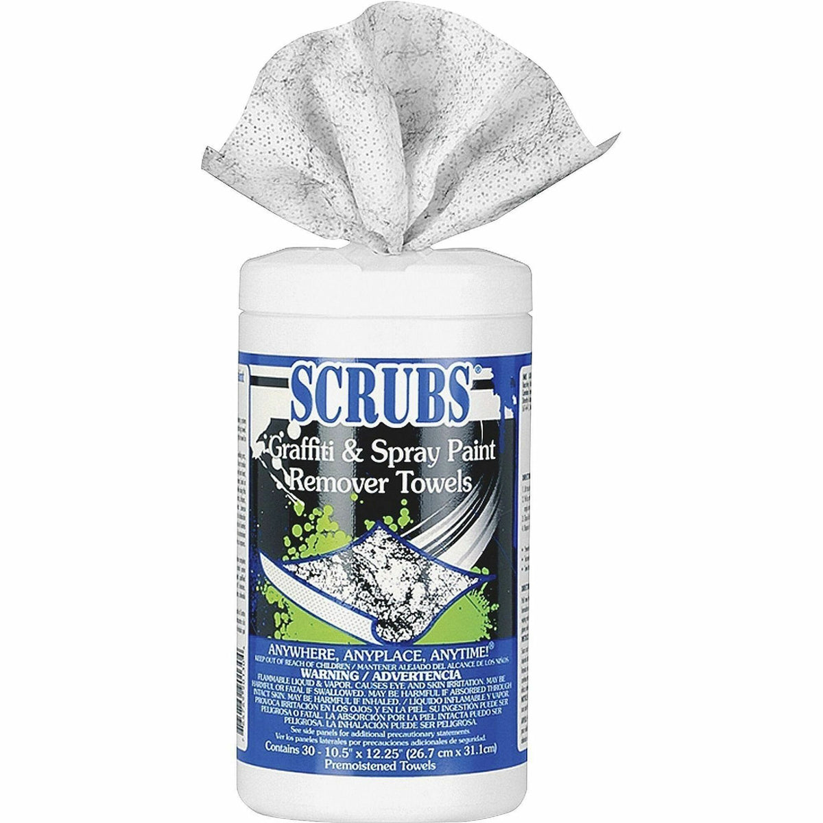 SCRUBS Graffiti/Spray Paint Remover Towels - 6 / Carton