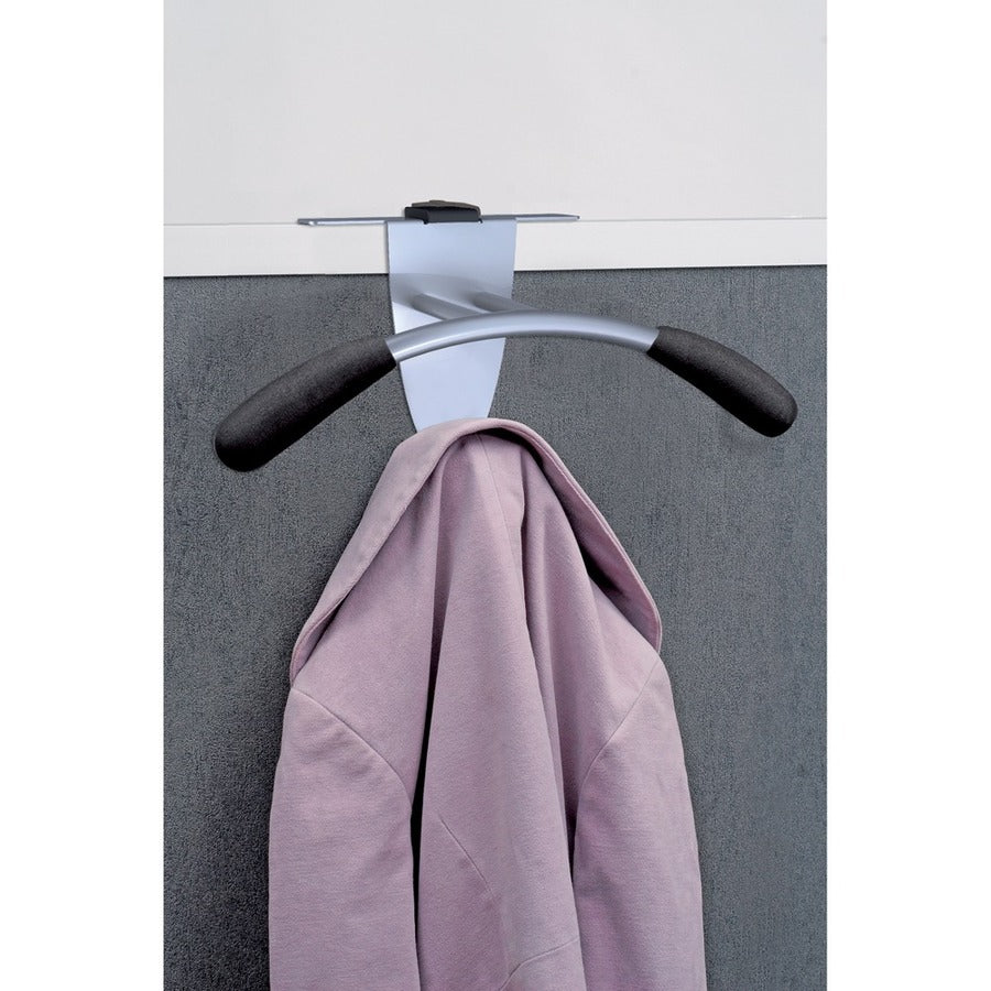 Alba Over-the-panel Coat Hook Hanger - 44 lb (19.96 kg) Capacity - 7.9" Height x 14.6" Width - for Coat, Cubicle, Clothe