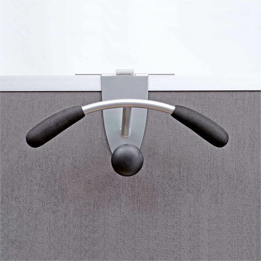 Alba Over-the-panel Coat Hook Hanger - 44 lb (19.96 kg) Capacity - 7.9" Height x 14.6" Width - for Coat, Cubicle, Clothe