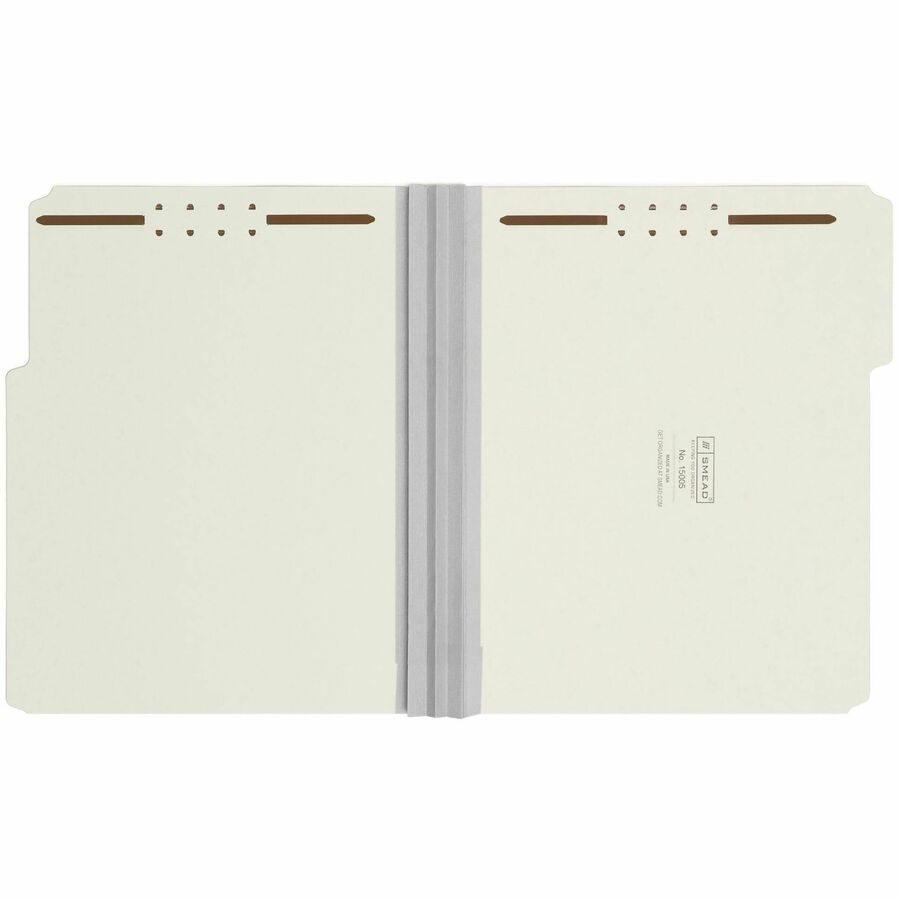 Smead 1/3 Tab Cut Letter Recycled Fastener Folder - 8 1/2" x 11" - 3" Expansion - 2 x 2K Fastener - 2" for Folder - Top 