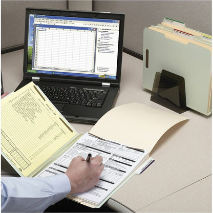 Smead 1/3 Tab Cut Letter Recycled Fastener Folder - 8 1/2" x 11" - 1" Expansion - 2 x 2K Fastener - 2" for Folder - Top 
