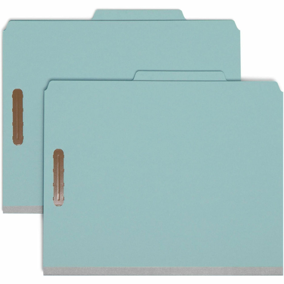 Smead 2/5 Tab Cut Letter Recycled Classification Folder - 8 1/2" x 11" - 2" Expansion - 4 x 2K Fastener - 10 / Box