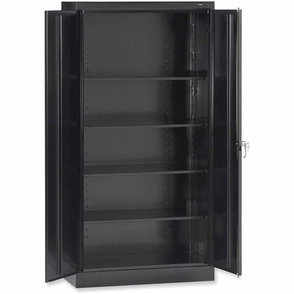 Tennsco Standard Black Storage Cabinet - 36" Width x 18" Depth x 72" Height - 5 x Shelf(ves) - 2 x Standard Door(s) - 1 
