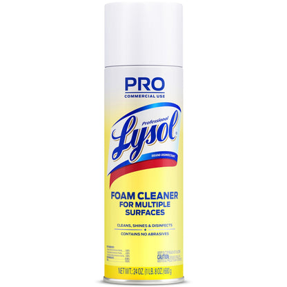 Professional Lysol Disinfectant Foam Cleaner - For Multipurpose - 24 oz (1.50 lb) - Fresh Clean Scent - Disinfectant - 1
