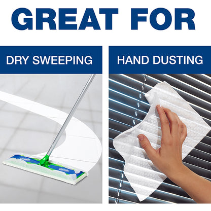 Swiffer Max Dry Cloth Refills - 17.9" Width x 10" Depth - Disposable - Cloth - White - 16 / Box