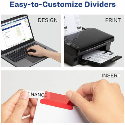 Avery 5-Tab Binder Dividers, Insertable Multicolor Big Tabs, 1 Set (11121) - 5 x Divider(s) - 5 Tab(s) - Digit - 5 - 5 T