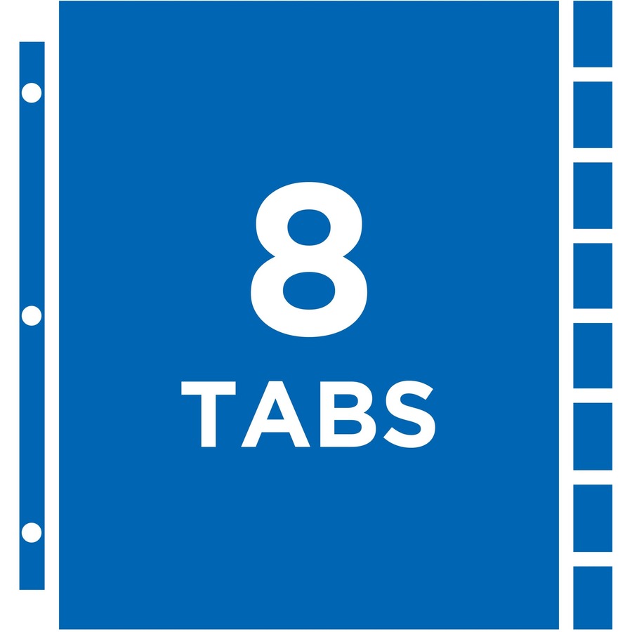 Avery® Tabbed Sheet Protectors - 10 x Sheet Capacity - For Letter 8 1/2" x 11" Sheet - 3 x Holes - Ring Binder - Top Loa