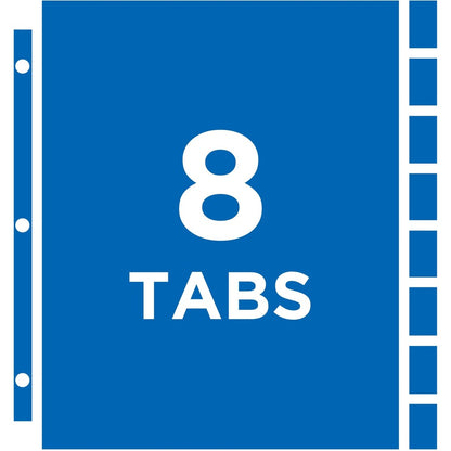 Avery® Tabbed Sheet Protectors - 10 x Sheet Capacity - For Letter 8 1/2" x 11" Sheet - 3 x Holes - Ring Binder - Top Loa