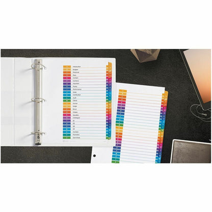 Avery Ready Index Table of Contents Dividers - 26 x Divider(s) - 26 Printed Tab(s) - Alphabet - A-Z - 26 Tab(s)/Set - 1 
