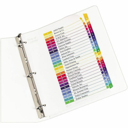 Avery Ready Index Table of Contents Dividers - 26 x Divider(s) - 26 Printed Tab(s) - Alphabet - A-Z - 26 Tab(s)/Set - 1 