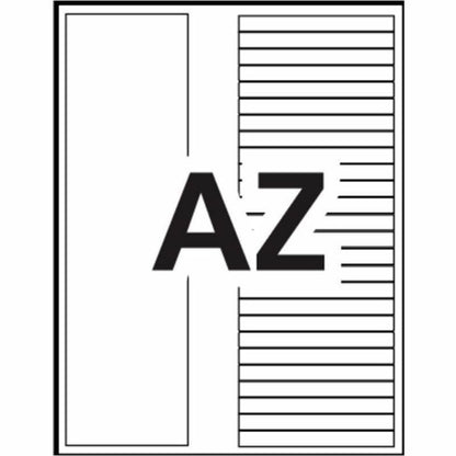 Avery Ready Index Table of Contents Dividers - 26 x Divider(s) - 26 Printed Tab(s) - Alphabet - A-Z - 26 Tab(s)/Set - 1 